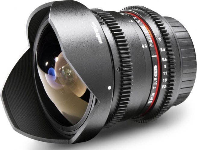 Walimex pro 8mm T3.8 Fisheye II Video APS-C Lens for FT