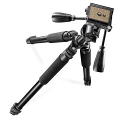 Walimex pro FT-665T Pro Stativ mit FT-6653H Aluminium Pro-3D-Neiger, 198cm
