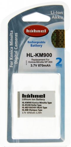 Hähnel HL-KM900, Konica-Minolta NP900, 800 mAh, 3.7V