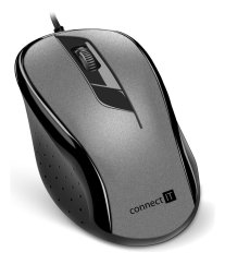 Myš Connect IT CMO-1200 optická, USB, šedá