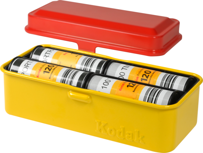 Kodak Film Case 120/135 (velké) červená/žlutá