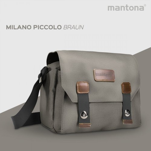 Mantona Milano piccolo Kameratasche (Braun)