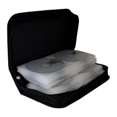 Púzdro na 96 CD/DVD zapínacie, čierne