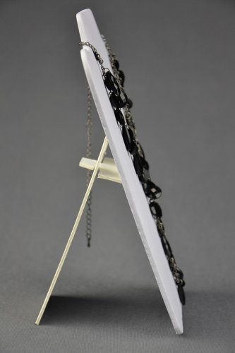 Arrangierständer weiße Kunstleder (DKPL-W)