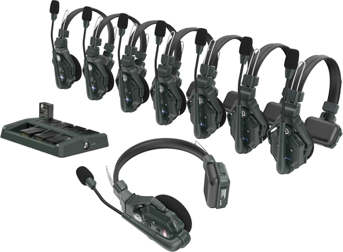 Hollyland Solidcom C1 Full Duplex Wireless Intercom System with 8 headsets Hollyland Solidcom C1 Full Duplex Wireless Intercom System with 8 headsets