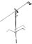Avenger C-Stand Kit 33 mit Gleitfuß (A2033L C-Stand + D520B 124cm Verlängerungsarm + D200 Greifkopf 2 1/2") Silber