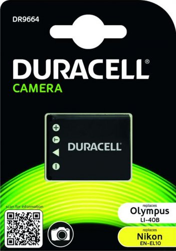 Duracell DR9664, Olympus LI-40B, Nikon EN-EL10, 3.7V, 630 mAh