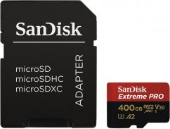 SanDisk Extreme Pro microSDXC 400GB 170 MB/s A2 C10 V30 UHS-I U3 + adaptér