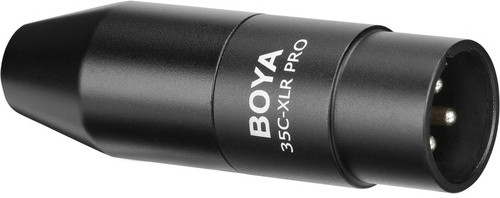BOYA 35C-XLR Pro 3,5mm TRS jackový vstup na 3pinový XLR výstup s převodem fantomového napájení