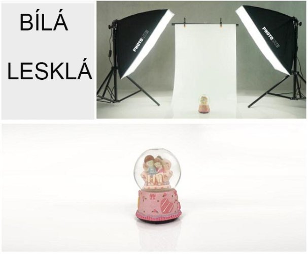 Fotopozadí bílé PVC 70x140 lesklé matné (PVW7)