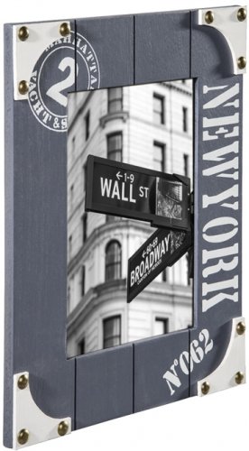 NEW YORK, fotografie 12x17 cm, rám 13x18 cm, modrošedý