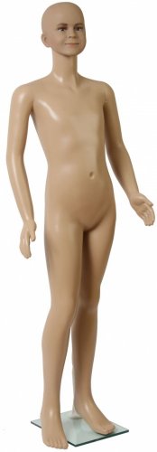 forDSLR child figurine "Boy", white skin color, height 140 cm