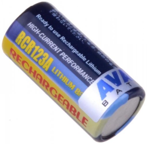 Avacom Rechargeable Photobatteries CR123A, CR23, DL123A