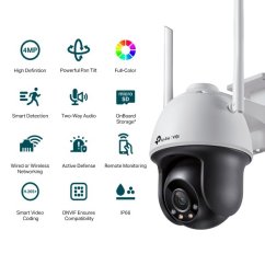 Kamera TP-Link VIGI C540-W(4mm) 4MPx, vonkajšia, IP PTZ, WiFi, prísvit 30m