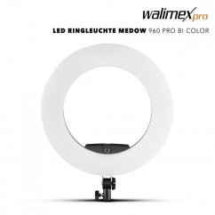 Walimex pro LED kruhové svetlo Medow 960 Pre Bi Color, 3.200-5.500K, 96Watt