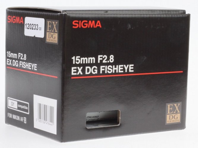 Sigma 15mm f/2,8 EX DG Diagonal Fisheye pre Pentax K