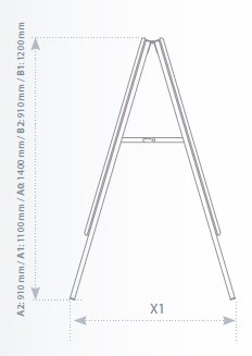 Stojan CLASSIC Classic informační/reklamní "A" A1 (594x841mm)
