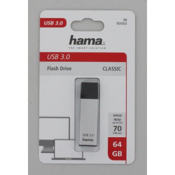 Hama FlashPen Classic, USB 3.0, 64 GB, 40 MB/s, silber