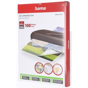 Hama laminovací fólie, DIN A4 (21,6×30,3 cm), 125 µ, 100 ks