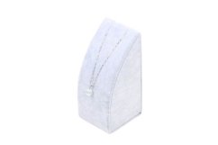 Hranol, stojánek, dekolt na šperky 14,5cm šedý samet (A17SS)