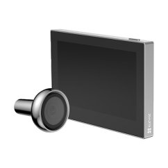 Chytré dverové kukátko Ezviz HP2 s kamerou, WiFi, 2K, 4,3" monitor, napájanie zo siete a batérie, čierne
