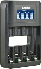 Jupio USB 4-slotová rýchlo nabíjačka batérií LCD pre AA / AAA Ni-MH