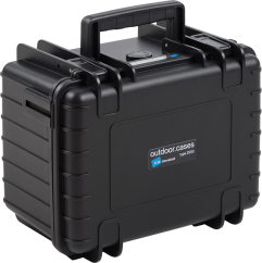 B&W Outdoor Cases BW Outdoor Case Type 2000 for GoPro Hero 12 (fits even GoPro Hero 9/10/11), charge-in-case, Black