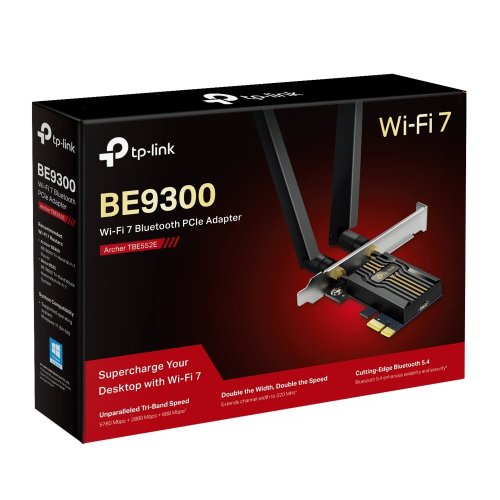 Archer TBE552E BE9300 Wi-Fi 7 Bluetooth 5.4 PCIe Adapter, abnehmbare Antenne