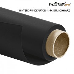 Walimex pro Paper Background 1.35x10m Black
