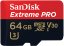 SanDisk Extreme Pro microSDXC 64GB  100 MB/s A1 Class 10 UHS-I V30 + adaptér
