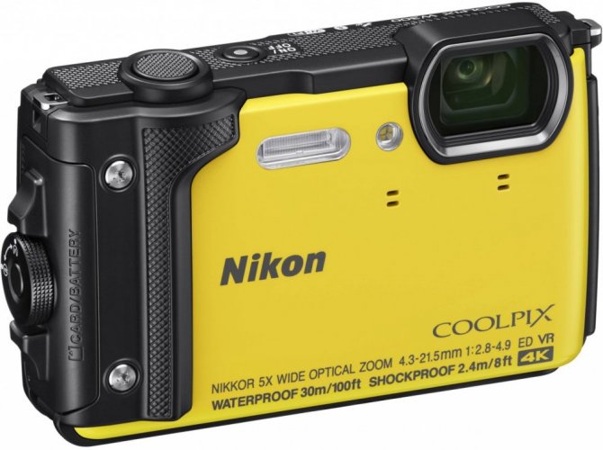 Nikon Coolpix W300 Gelb + 2in1 Schwimmender Gurt