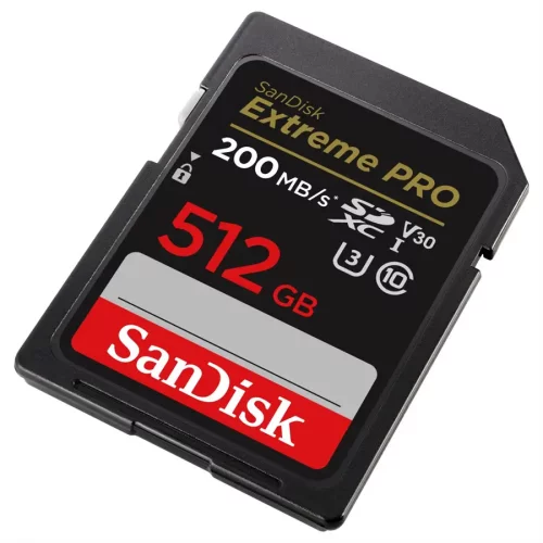 SanDisk Extreme PRO 512GB SDXC paměťová karta 200MB/s a 140MB/s, UHS-I, Class 10, U3, V30