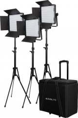 Nanlite 3 light kit 600DSA, Trolley-Koffer, Leuchtenstativ