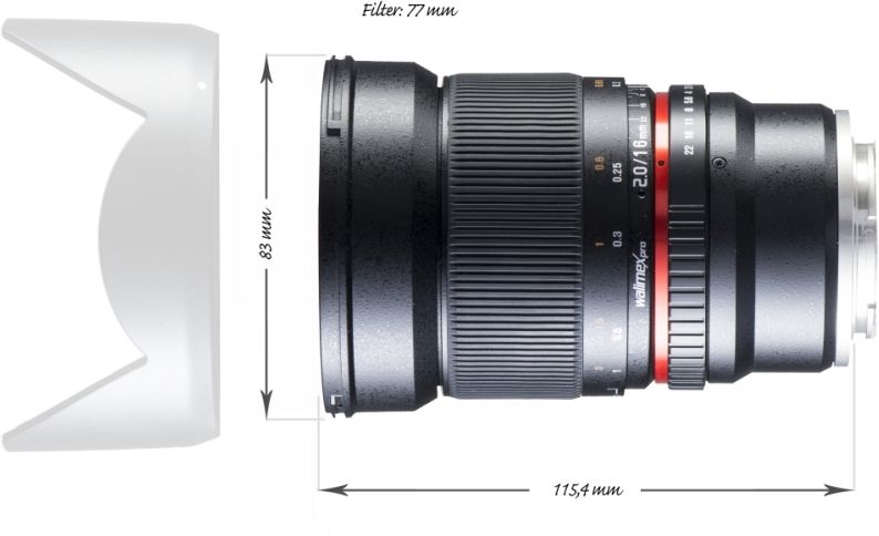 Walimex pro 16mm f/2 APS-C objektiv pro Sony E