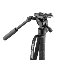 Manfrotto Element MII Video-Einbeinstativ mit Fluid-Kopf | Maximale Höhe 138 cm | Nutzlast 4 kg | Twist Lock | Gewicht 1,05 kg | Platte 501PL