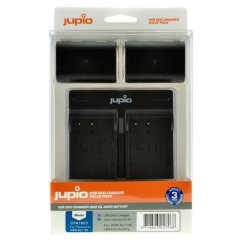 Jupio set 2x DMW-BLF19E pro Panasonic, 1.860 mAh + USB duální nabíječka