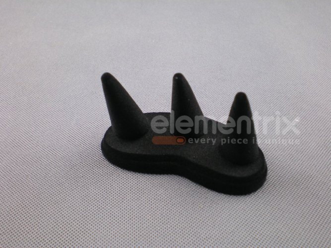 1x Triple Display Stand Samt Ring Finger Schwarz (PRST3)