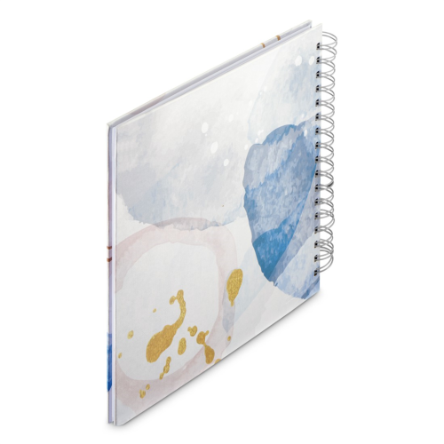 Hama album klasický spirálový WATERCOLOR 28x24 cm, 50 stran, modrý