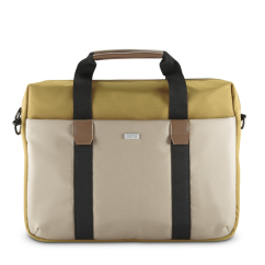 Hama Silvan, brašna na notebook, pro 40-41 cm (15,6-16,2"), recyklovaný polyester, béžová/žlutá