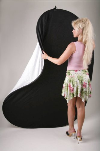 Fotografické pozadí dvojité bílé, černé 1,5x2m sametové (BC2x)