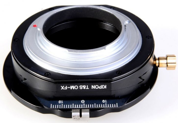 Kipon Tilt-Shift Adapter from Olympus OM Lens to Fuji X Camera