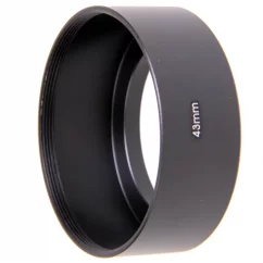 forDSLR Metal Screw-on Lens Hood 43mm for Telephoto Lens with Filter Thread 52mm