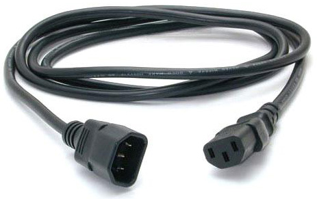 PremiumCord prodlužovací kabel napájení 240V, délka 2m IEC C13 / C14