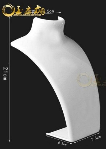 Dekolt, stojánek, stojan na šperky výška 21cm bílý akryl (DKW)