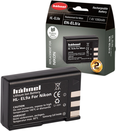 Hähnel HL-EL9a, Nikon EN-EL9, 1080mAh, 7.4V, 8Wh
