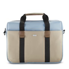 Hama Silvan, brašna na notebook, pro 40-41 cm (15,6-16,2"), recyklovaný polyester, béžová/bledě modrá