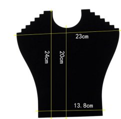Dekolt 24cm černý samet