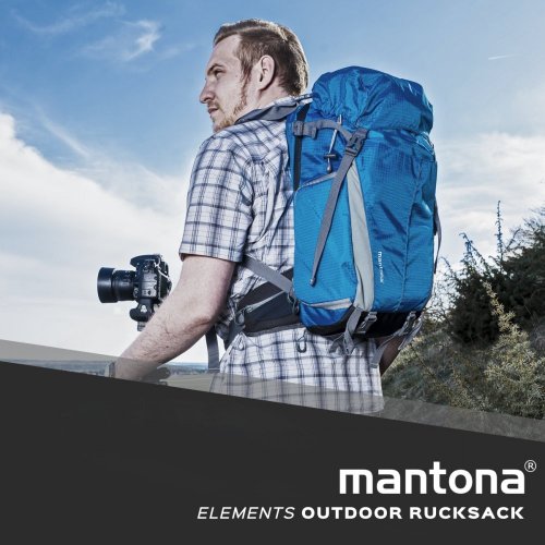 Mantona Elements Outdoor Fotorucksack (Blau)