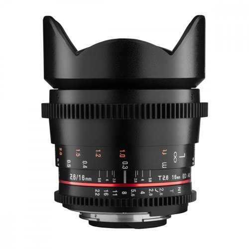 Samyang MF 16mm T/2.6 VDSLR ED AS UMC Lens for Nikon F