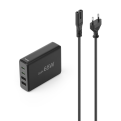 Nabíjecí stanice Hama USB GaN, 2x USB-C PD, 2x USB-A QC, 65 W